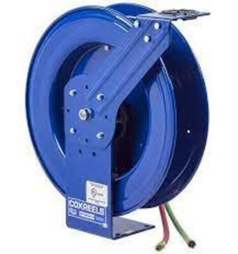 DESCRIPTION: (1) SPRING RETURN WELDING HOSE REEL BRAND/MODEL: COXREELS #29RD14 INFORMATION: BLUE RETAIL$: $652.90 EA QTY: 1