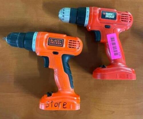 (2) BLACK&DECKER CORDLESS DRILLS