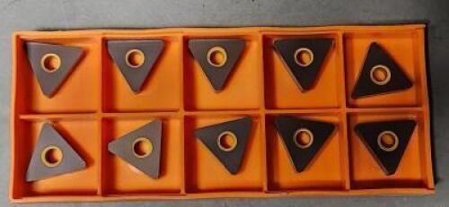 DESCRIPTION: (10) TNMG 544 CARBIDE TURNING INSERTS BRAND/MODEL: HERTEL TNMA 544 RETAIL$: 19.88 EA QTY: 10