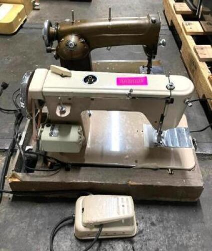 (2) VINTAGE SEWING MACHINES