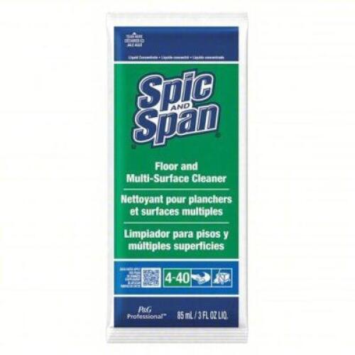 DESCRIPTION: (1) CASE OF (25) FLOOR CLEANER BRAND/MODEL: SPIC AND SPAN #2NDT3 SIZE: 3 OZ RETAIL$: $69.33 EA QTY: 1