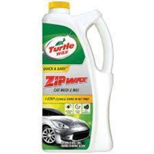 DESCRIPTION: (2) CAR WASH AND WAX BRAND/MODEL: TURTLE WAX ZIP WAX SIZE: 64 OZ RETAIL$: $17.29 EA QTY: 2