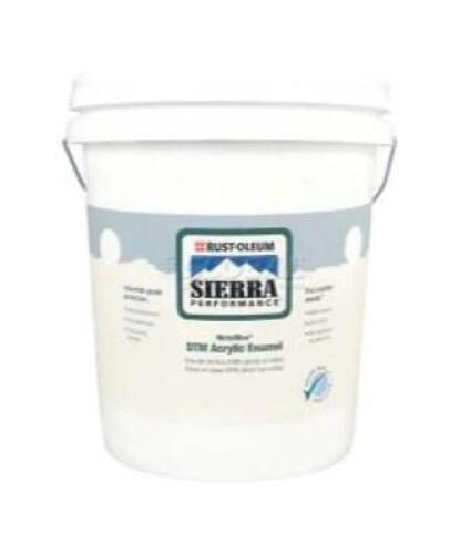 DESCRIPTION: (1) METALMAX DTM ACRYLIC ENAMEL BRAND/MODEL: RUST-OLEUM SIERRA INFORMATION: WHITE SIZE: 5 GALLON RETAIL$: $342.00 EA QTY: 1