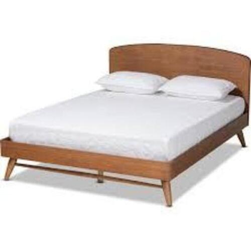 DESCRIPTION: (1) BED FRAME BRAND/MODEL: BAXTON STUDIOS #MG2200-1-ASH WALNUT-FULL-CTN1 INFORMATION: ASH WALNUT SIZE: FULL BED RETAIL$: $440.00 TOTAL QT
