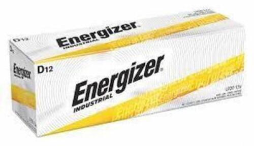 DESCRIPTION: (1) PACKS OF (12) EVERYDAY ALKALINE BATTERIES BRAND/MODEL: ENERGIZER #38W368 INFORMATION: INDUSTRIAL SIZE: D RETAIL$: $21.66 PER PACK QTY