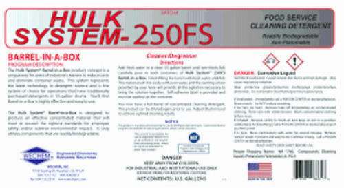 DESCRIPTION: (1) FORMULATION BASE BRAND/MODEL: HULK SYSTEM 250FS SIZE: 1 GALLON QTY: 1