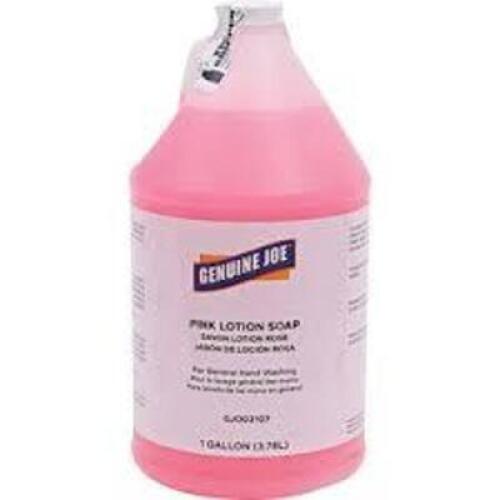 DESCRIPTION: (2) PINK LOTION SOAP BRAND/MODEL: GENUINE JOE #GJO02107 SIZE: 1 GALLON RETAIL$: $10.00 EA QTY: 2