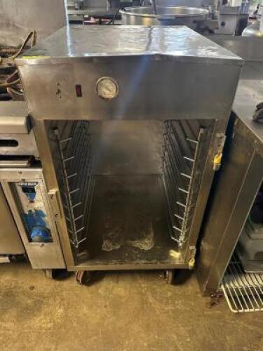 ROLL ABOUT HEATED HOLDING CABINET - MISSING DOOR.