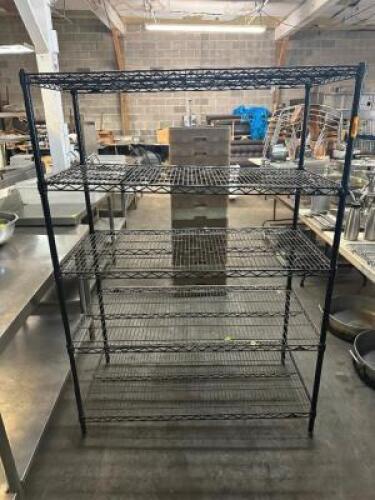 48" X 24" FOUR TIER BLACK WIRE SHELF