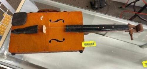 ANTIQUE FOLK ART SQUARE BODY VIOLIN