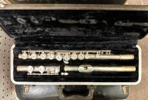 (3)- SCHOOL FLUTES WITH CASES