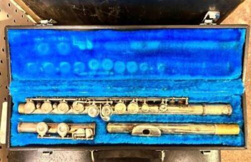 (3)- SCHOOL FLUTES WITH CASES