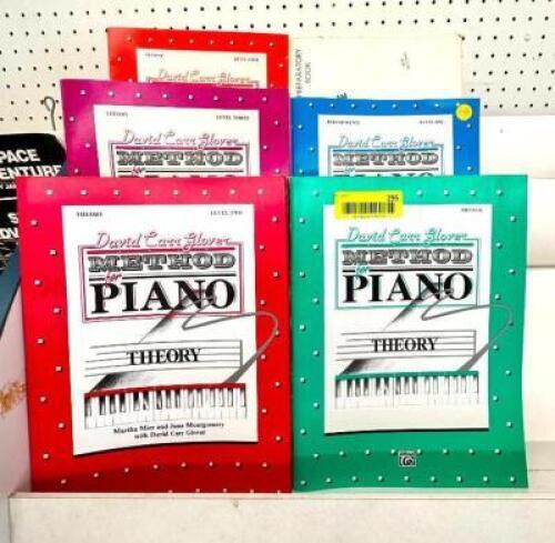 CLASSROOM SET OF DAVID CARR GLOVER METHOD FOR PIANO THEORY INSTRUCTIONAL BOOK SET LEVELS 1 THROUGH 4