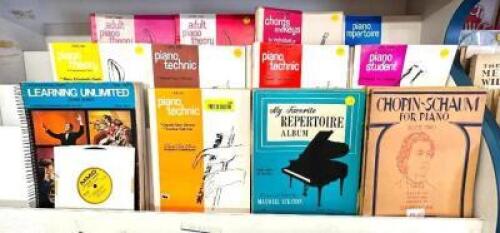 CLASSROOM SET OF ADULT PIANO THEORY, TECHNIC AND INSTRUCTIONAL MUSIC BOOKS