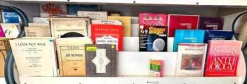 LARGE GROUP OF SINGERS AND SMALL GROUP INSTRUCTIONAL MUSIC BOOKS AND SONGS BOOKS