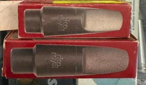 (2) - RICO ROYAL SAXOPHONE MOUTHPIECE ALTO AND TENOR