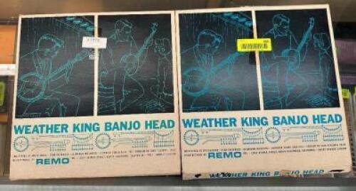 (2) - NEW WEATHER KING BANJO HEADS