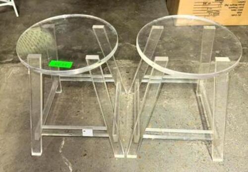 (2)- ACRYLIC STOOLS