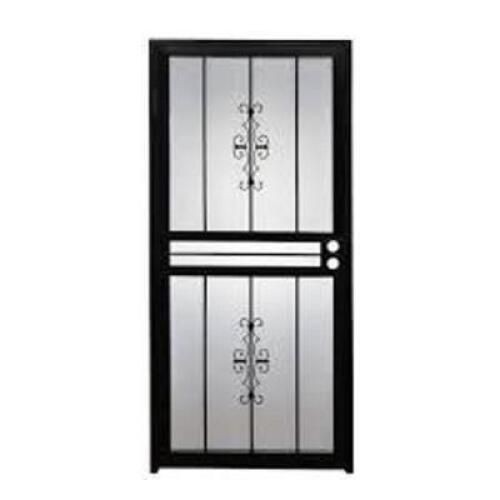 BLACK SECURITY STORM DOOR