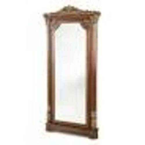 CHESTNUT ACCENT WALL MIRROR W/ STORAGE (SEE DESCRIPTION)