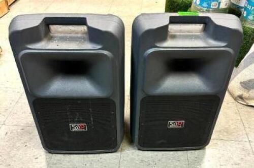 (2)- PORTABLE SPEAKERS W/ CASE