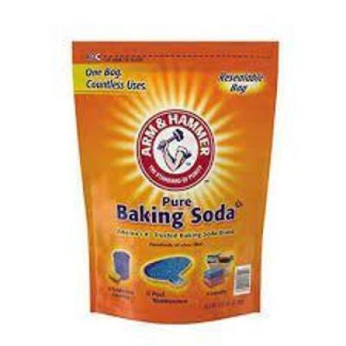 DESCRIPTION: (2) BAGS OF PURE BAKING SODA BRAND/MODEL: ARM AND HAMMER INFORMATION: ORANGE BAG SIZE: 13.5 LB RETAIL$: $18.84 EA QTY: 2