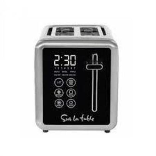 DESCRIPTION: (1) 2 SLICE TOUCHSCREEN TOASTER BRAND/MODEL: SUR LA TABLE #1693805 INFORMATION: STAINLESS RETAIL$: $54.95 EA QTY: 1