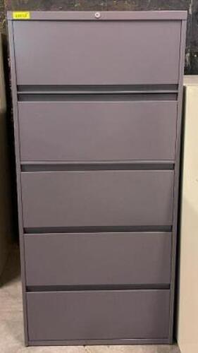 DESCRIPTION (2) 5-DRAWER FILING CABINETS SIZE 30"X18"X64" THIS LOT IS SOLD BY THE PIECE QUANTITY: X BID 2