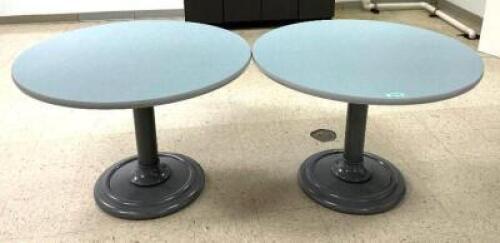 DESCRIPTION (2) 42" ROUND COMPOSITE TABLES THIS LOT IS SOLD BY THE PIECE QUANTITY: X BID 2