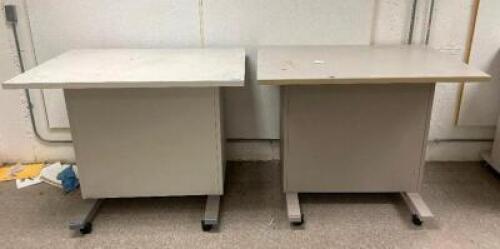DESCRIPTION (2) 48" X 33" MOBILE WORK STATION SIZE 48" X 33" X 37" LOCATION LOADING DOCK: STORAGE ROOM THIS LOT IS SOLD BY THE PIECE QUANTITY 2