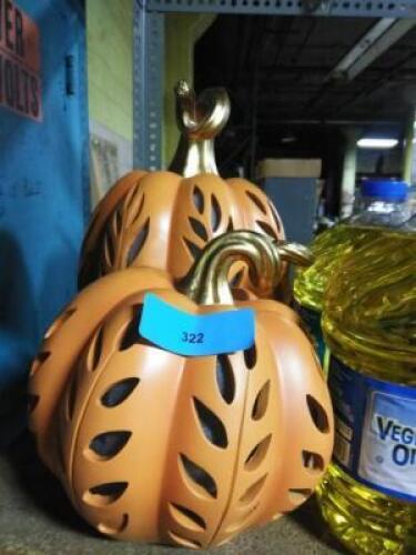 DESCRIPTION: (2) PUMPKIN DECORATIONS QTY: 2