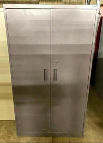 DESCRIPTION (2) 2-DOOR METAL CABINETS SIZE 36"X18"X64" THIS LOT IS SOLD BY THE PIECE QUANTITY: X BID 2