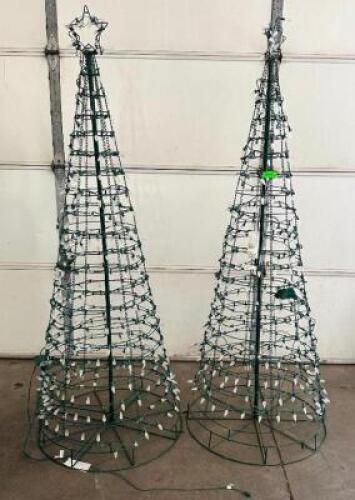 (2)- LIGHTED HOLIDAY TREES