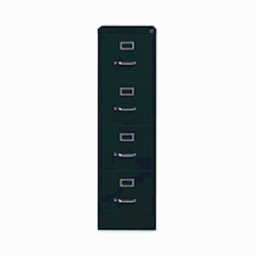 DESCRIPTION: (1) VERTICAL FILING CABINET BRAND/MODEL: HIRSH #17892 INFORMATION: BLACK SIZE: 4 DRAWERS, LETTER FILE SIZE, 52 IN OVERALL HT RETAIL$: $27