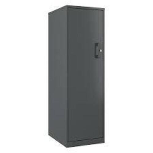DESCRIPTION: (1) STORAGE CABINET BRAND/MODEL: SOHO #22600, SPACE SOLUTIONS INFORMATION: CHARCOAL SIZE: 4 SHELF, NEEDS WORK, MUST COME INSPET RETAIL$: