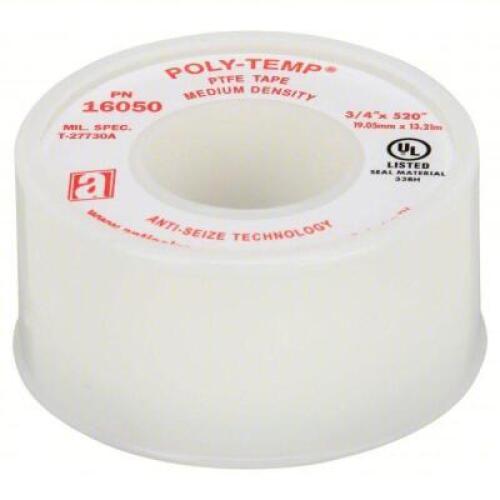 DESCRIPTION: (18) THREAD SEALANT TAPE BRAND/MODEL: ANTI-SEIZE TECH #5X584 INFORMATION: WHITE SIZE: MED DENSITY, 3/4 IN X 43 FT RETAIL$: $5.43 PER ROLL
