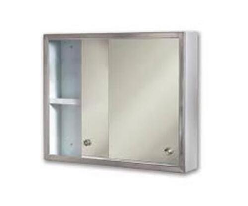 DESCRIPTION: (1) SLIDING DOOR SURFACE MOUNTED MEDICINE WINDOW BRAND/MODEL: KETCHAM #SD-2420 INFORMATION: STAINLESS STEEL SIZE: 24" X 20" RETAIL$: $166