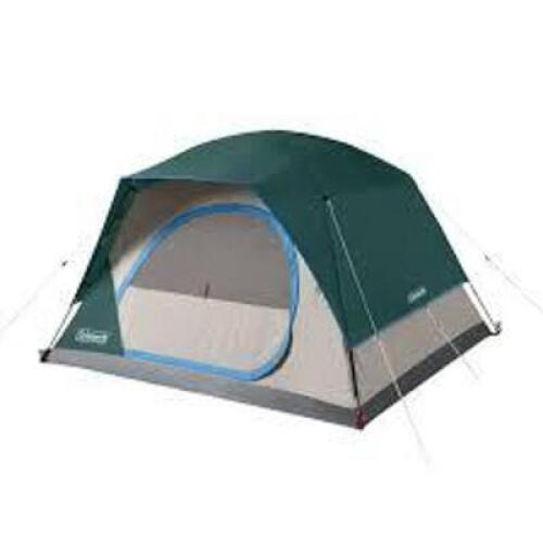 DESCRIPTION: (1) CAMPING TENT BRAND/MODEL: COLEMAN SKYDOME INFORMATION: BLUE SIZE: 6 PERSON RETAIL$: $123.00 EA QTY: 1