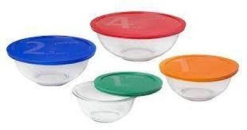 DESCRIPTION: (1) 8 PC GLASS MIXING BOWLS BRAND/MODEL: PYREX RETAIL$: $17.95 EA QTY: 1