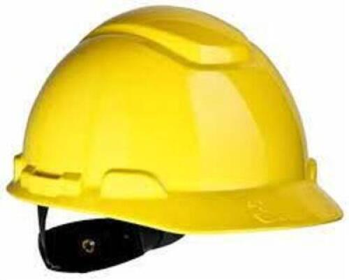 DESCRIPTION: (1) PACK OF (20) FRONT BRIM HARD HAT BRAND/MODEL: 3M/H-702R INFORMATION: YELLOW/RATCHET STRAP RETAIL$: 283.40 PER PK OF 20 QTY: 1