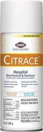 DESCRIPTION: (6) HOSPITAL DISINFECTANT AND SANITIZER BRAND/MODEL: CLOROX CITRACE SIZE: 14 OZ RETAIL$: $17.31 EA QTY: 6