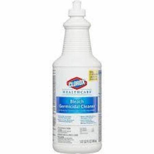 DESCRIPTION: (6) BLEACH GERMICIDAL CLEAER BRAND/MODEL: CLOROX HEALTHCARE SIZE: 1 QT RETAIL$: $7.34 EA QTY: 6