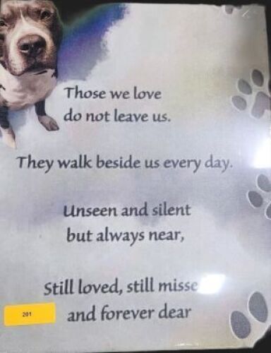 DESCRIPTION: (1) WALL ART HANGING CANVAS INFORMATION: PET MEMORIAL SIZE: 16X20 QTY: 1