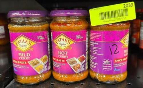 (12)- JARS OF MILD CURRY PASTE