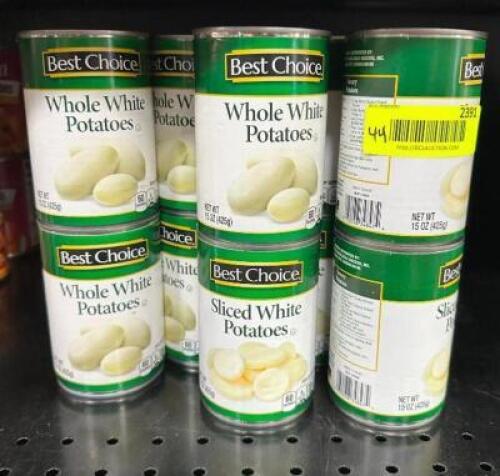 (44)- CANS OF WHOLE WHITE POTATOES