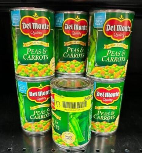 (13)- CANS OF PEAS AND CARROTS