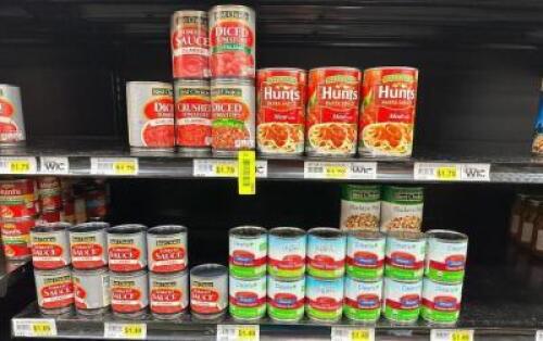 (34)- CANS OF TOMATO SAUCE