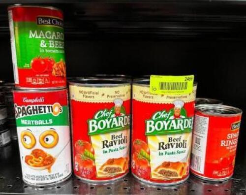 (10)- CANS OF ASSORTED PASTAS