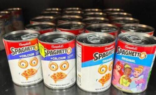 (20)- CANS OF SPAGHETTIO'S