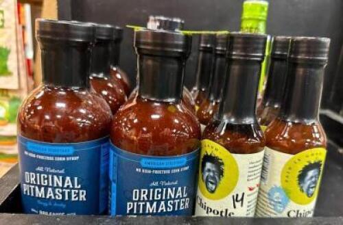 (13)- BOTTLES OF ASSORTED BBQ SAUCE